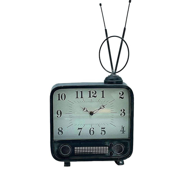Vintage Fairy Garden Clocks Vintage Style Retro TV Design Clock - 53cm