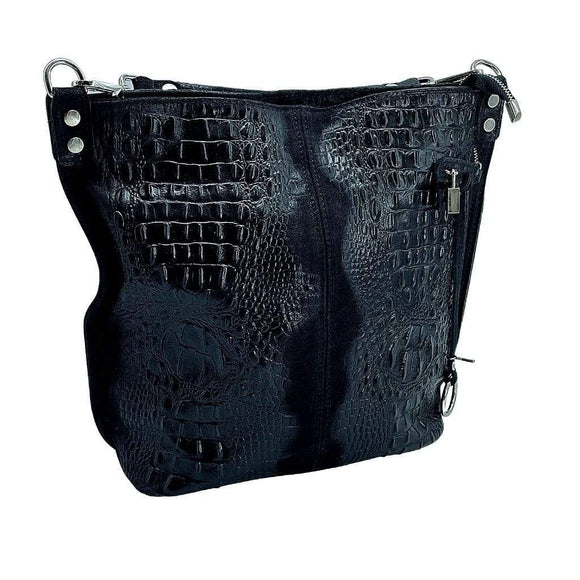Vintage Fairy Garden Handbag Black large tote bag
