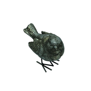 Vintage Fairy Garden Ornaments Antique Style Silver Bird